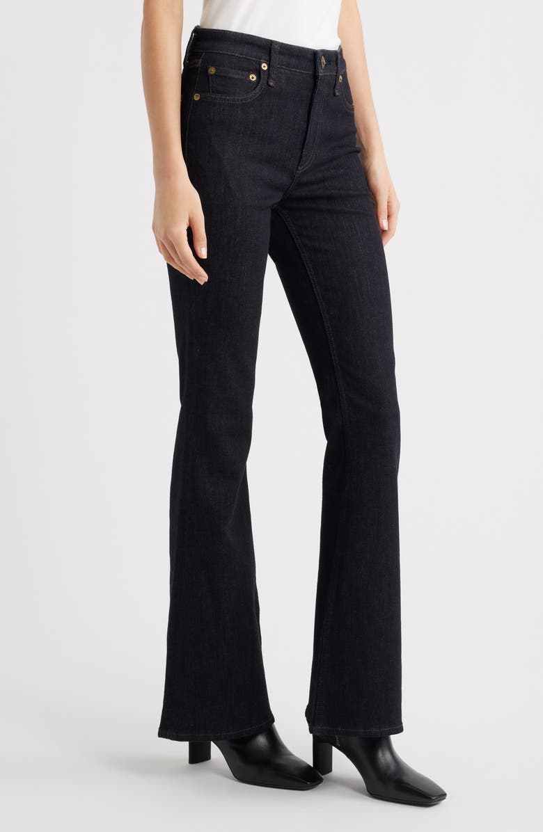 rag & bone Flexi Dahlia Mid Rise Flare Jeans, Alternate, color, Rinse