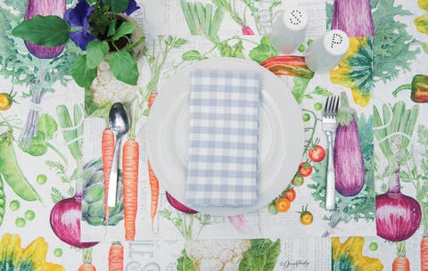 Vegetable Garden Spring Table Topper 54" x 54"