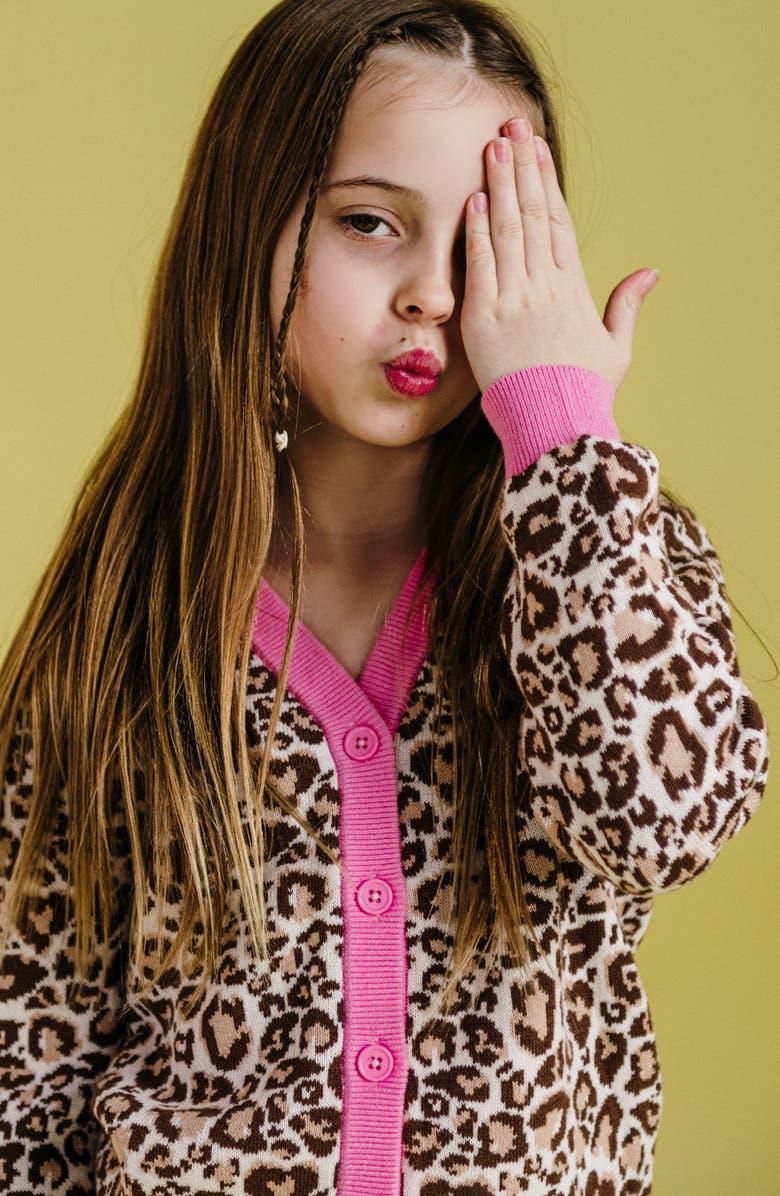 Rock Your Kid Kids' Kitty Cardigan, Alternate, color, Natural