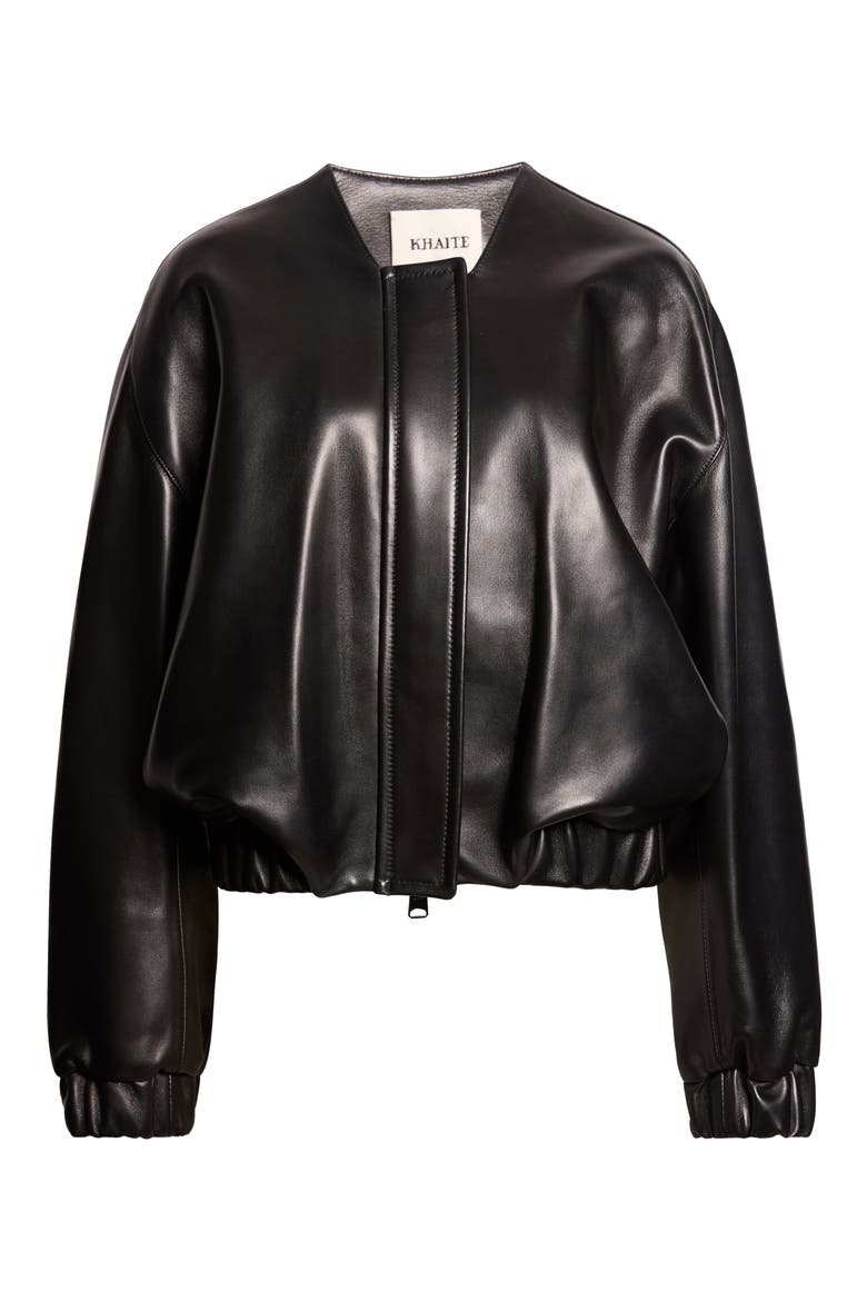 Cordan Lambskin Leather Jacket, Alternate, color, BLACK