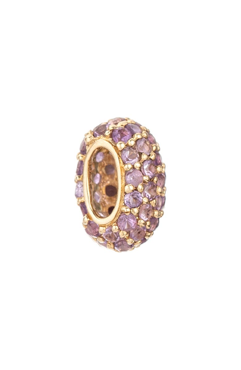 Adina Reyter Pavé Amethyst Wide Bead Charm, Alternate, color, 