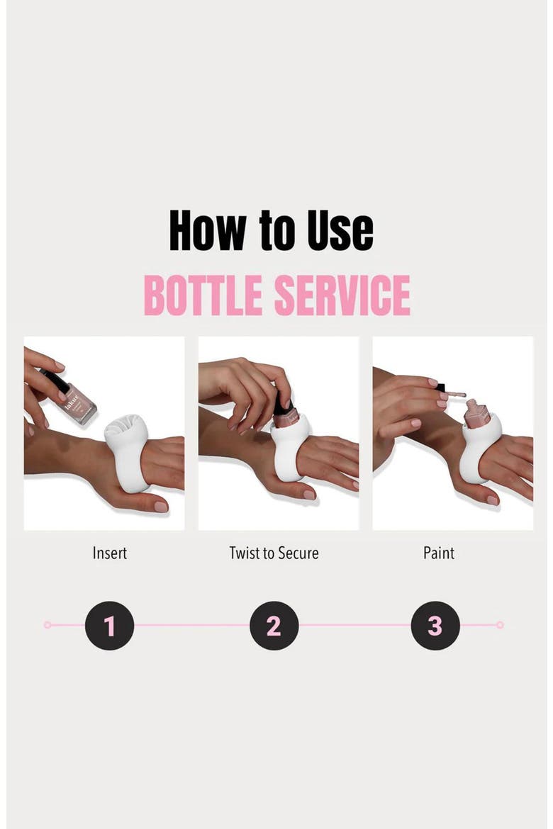 Bottle Service Nail Polish Holder, Alternate, color, WHITE