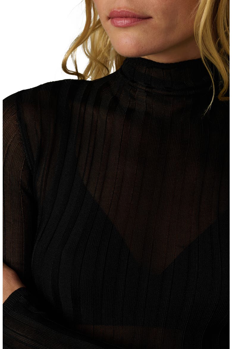 The Lana Ribbed Turtleneck, Alternate, color, BLACK
