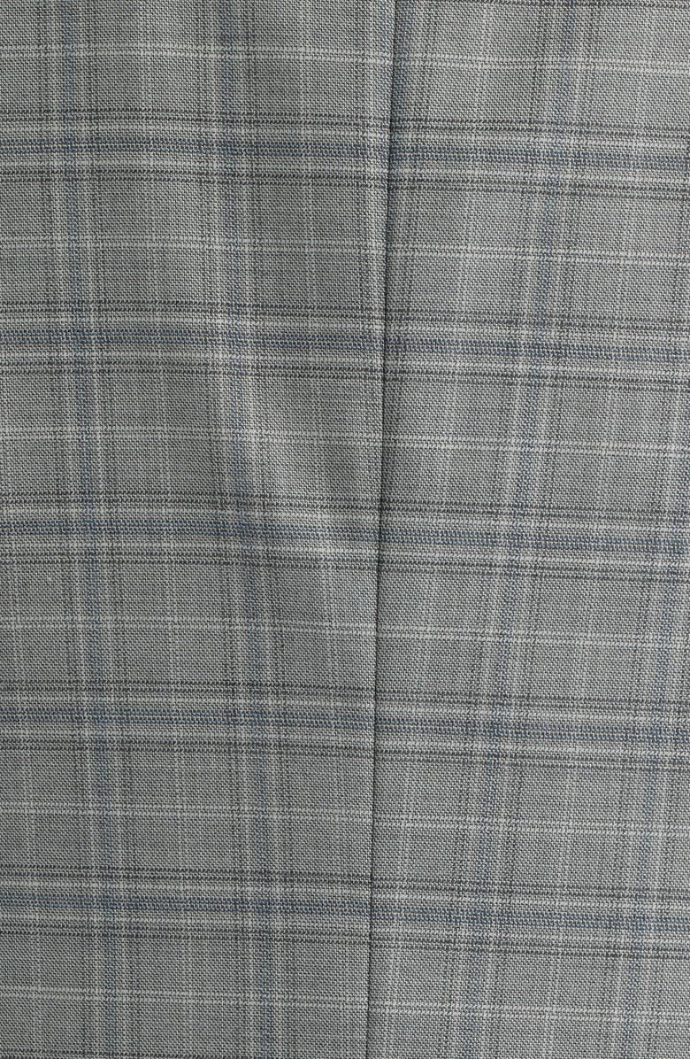 BOSS Hutson Slim Fit Plaid Stretch Sport Coat, Alternate, color, Silvery Grey