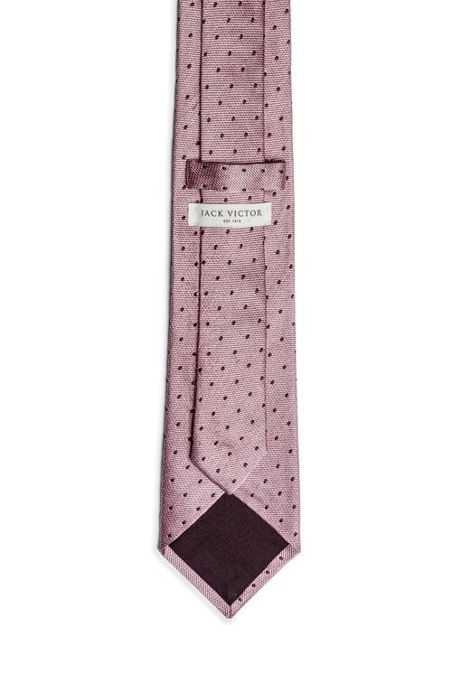 Jack Victor Metcalfe Neat Dot Silk Tie In Pink