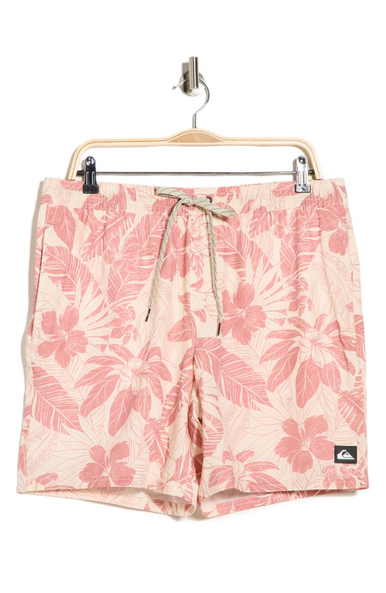 Quiksilver Wave Volley Swim Shorts, Main, color, White Swan