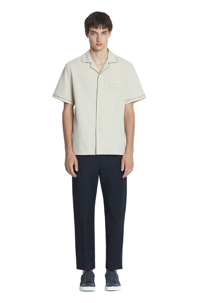 Lanvin FLUID COTTON BOWLING SHIRT, Main, color, 