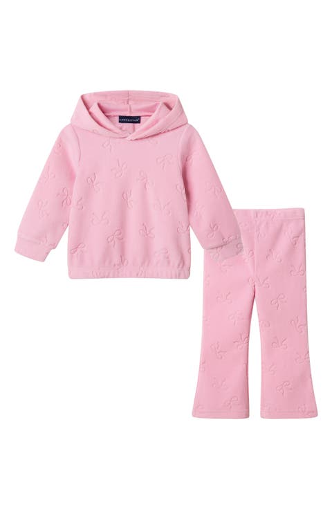 Kids' Bow Plush Hoodie and Pants Set