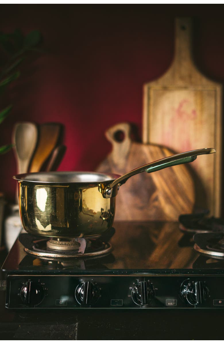 P-Tal Brass Saucepan with insulated handle, Alternate, color, Copper