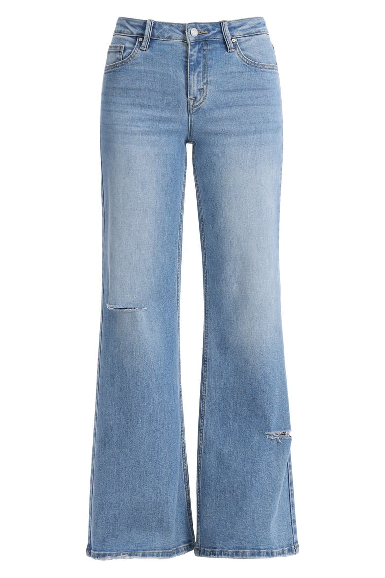Mid Rise Wide Leg Jeans, Alternate, color, LIGHT BLUE