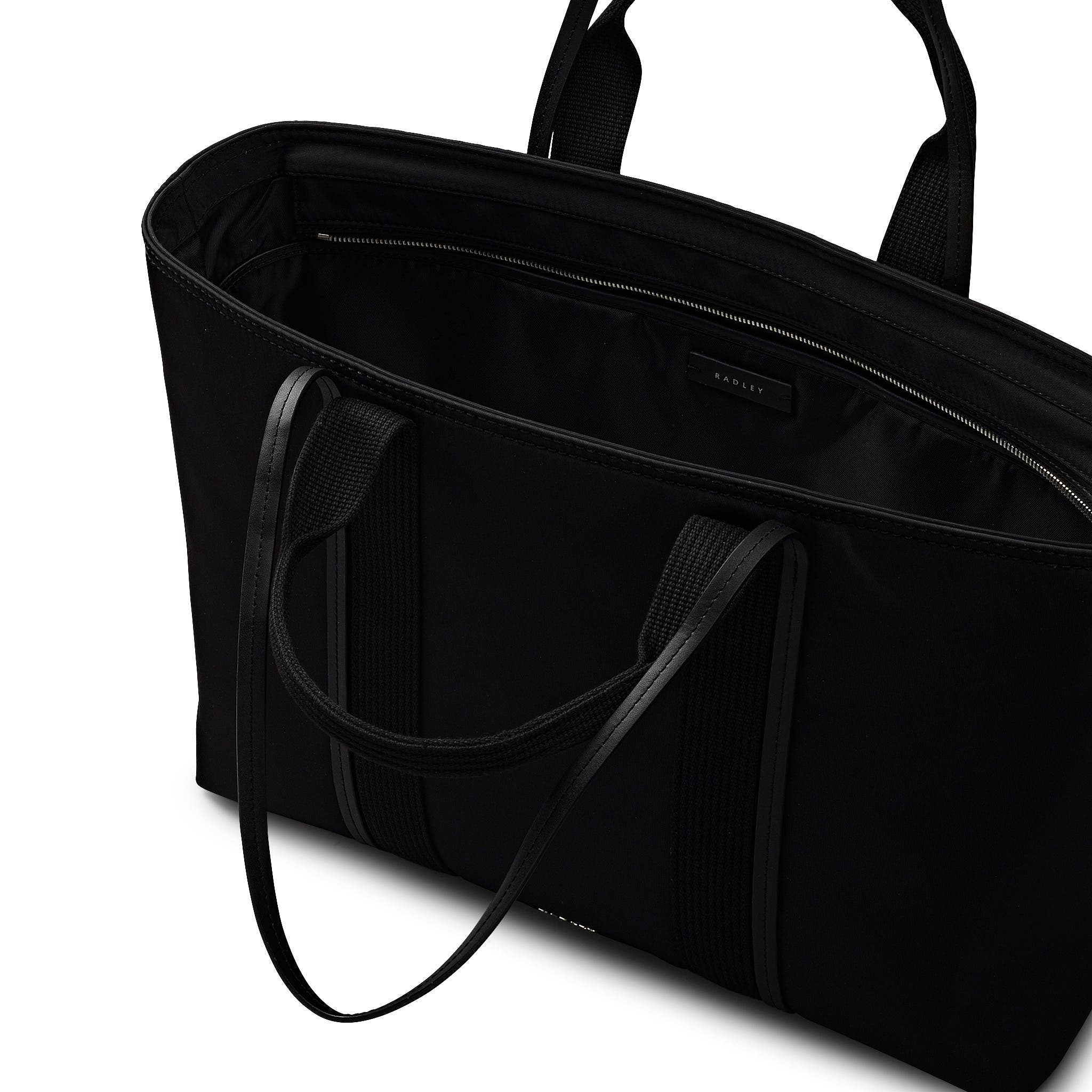 Radley Halley Row Large Ziptop Tote Bag, Alternate, color, Black