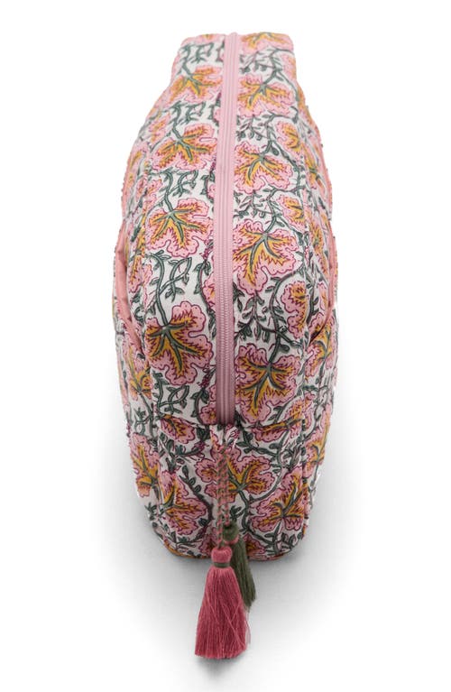 Mango Floral Print Cosmetics Bag In Pink