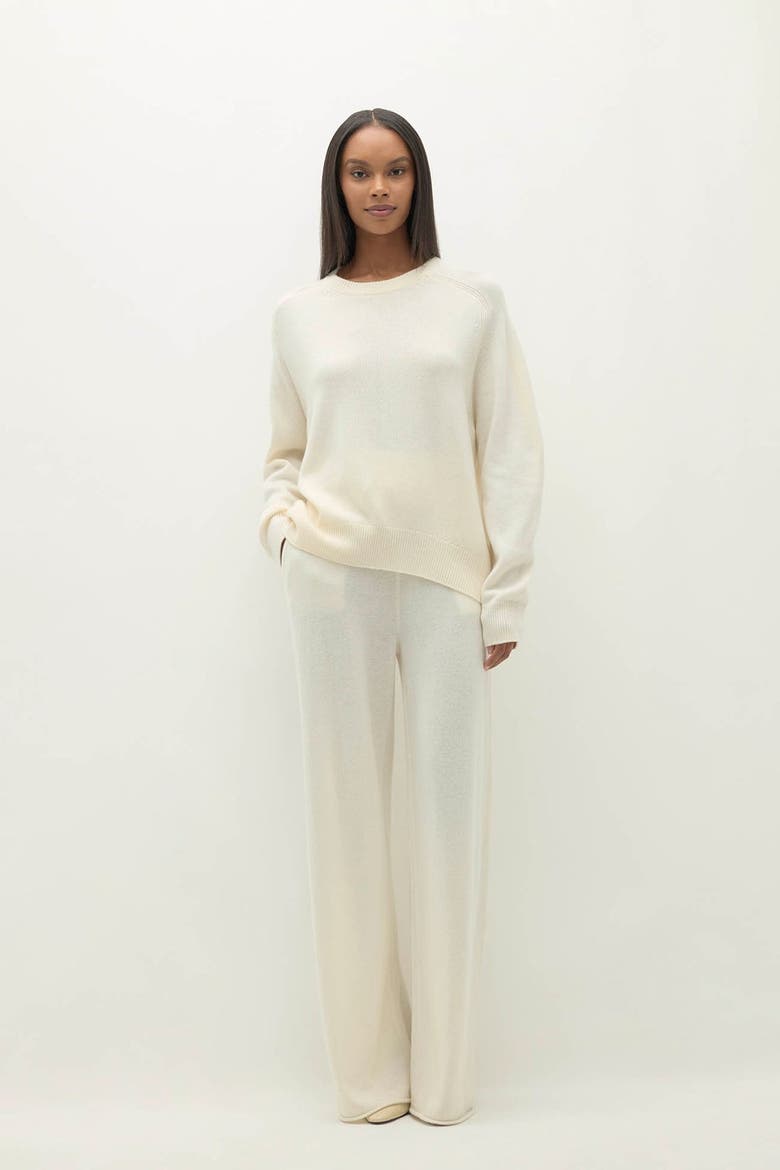 Tammy Cashmere Crewneck Sweater, Main, color, Ecru