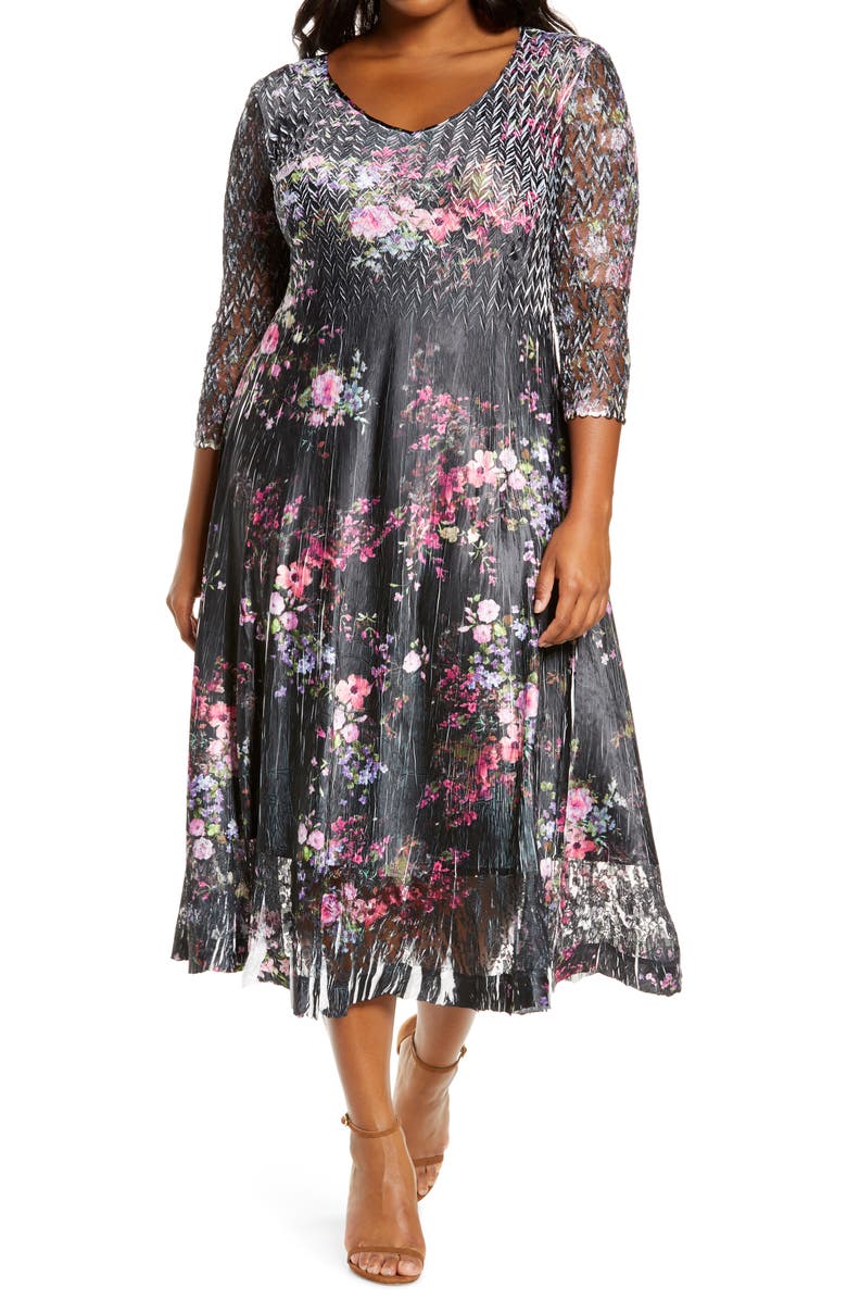 Komarov Charm Print Dress, Main, color, 