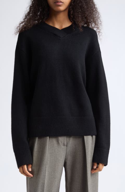 Mari Wool & Cashmere V-Neck Sweater