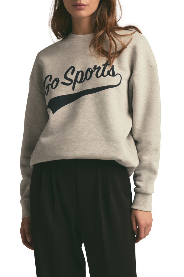 Go Sports Sweatshirt, Main, color, HEATHER GREY