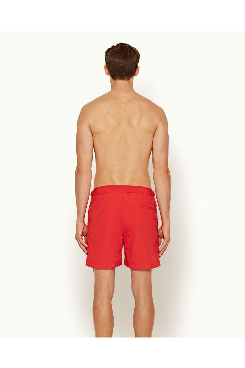 Bulldog Swim Shorts, Alternate, color, RESCUE RED