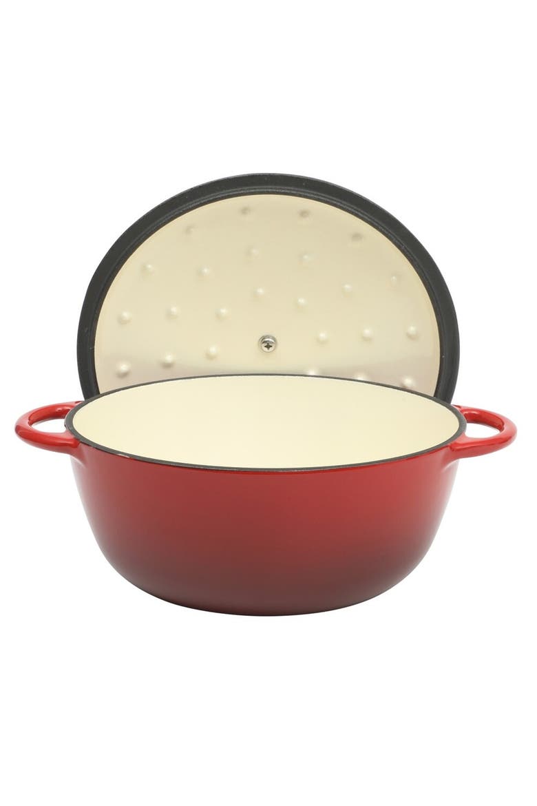 Addlestone 2.65 Quart Enameled Cast Iron Dutch Oven with Lid, Alternate, color, Red