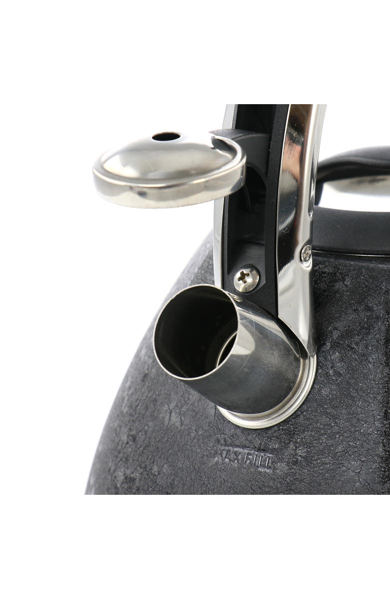 Mr. Coffee 3 Quart Stainless Steel Whistling Tea Kettle with Stay Cool Handle, Alternate, color, Black