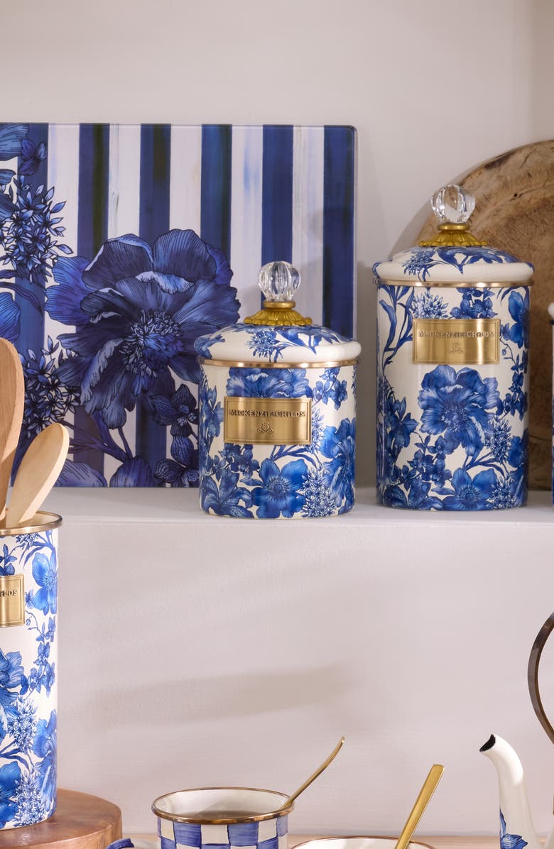 MACKENZIE CHILDS Small Royal English Canister, Alternate, color, Royal