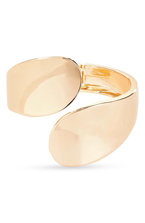 Round Edge Bypass Hinge Bracelet