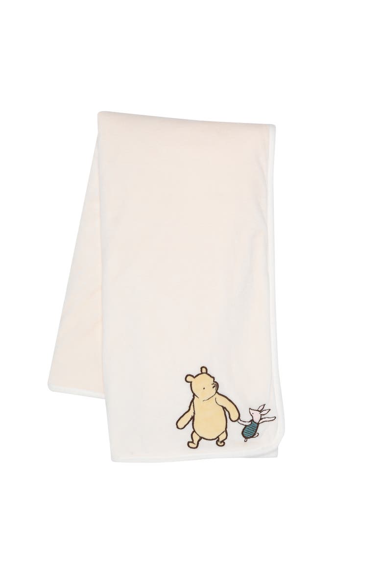 Disney Baby Storytime Pooh Ultra Soft Fleece Baby Blanket, Main, color, Cream