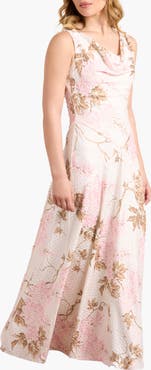 Needle & Thread Wisteria Jacquard Cowl Neck Gown