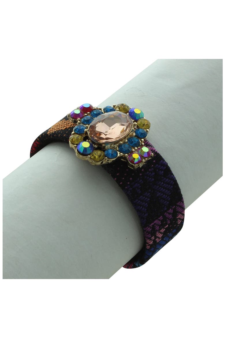 Rhian Woven Cuff Bracelet, Alternate, color, GOLD / MULTI