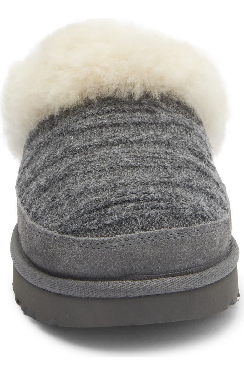 UGG<sup>®</sup> Cluggette Genuine Shearling Lined Indoor/Outdoor Slipper, Alternate, color, Moon Gray