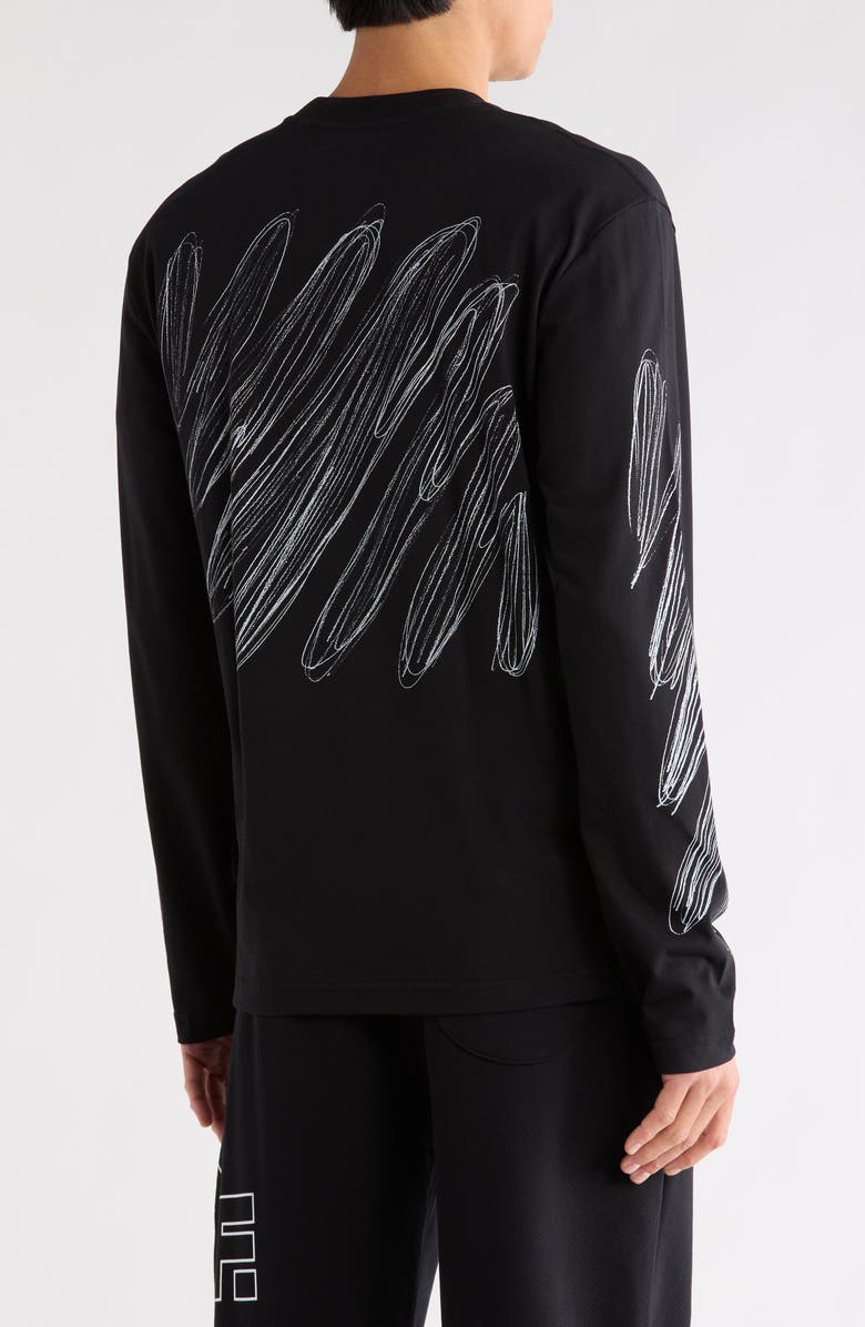 Off-White Scribble Diagonal Skate Sweatshirt, Alternate, color, Black-White