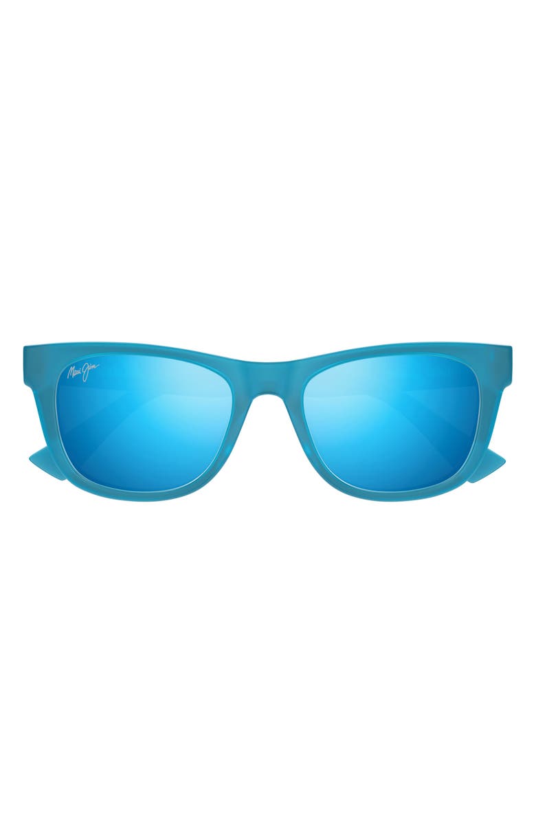 Maui Jim Kaulike 53mm PolarizedPlus2<sup>®</sup> Square Sunglasses, Main, color, Matte Trans Blue/ Blue Hawaii