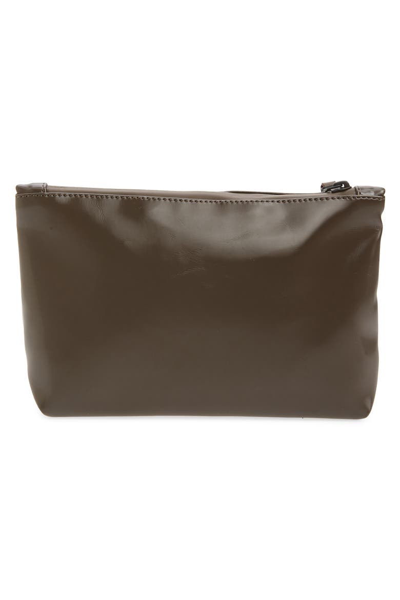 Waterproof Cosmetics Bag, Alternate, color, SHINY BROWN