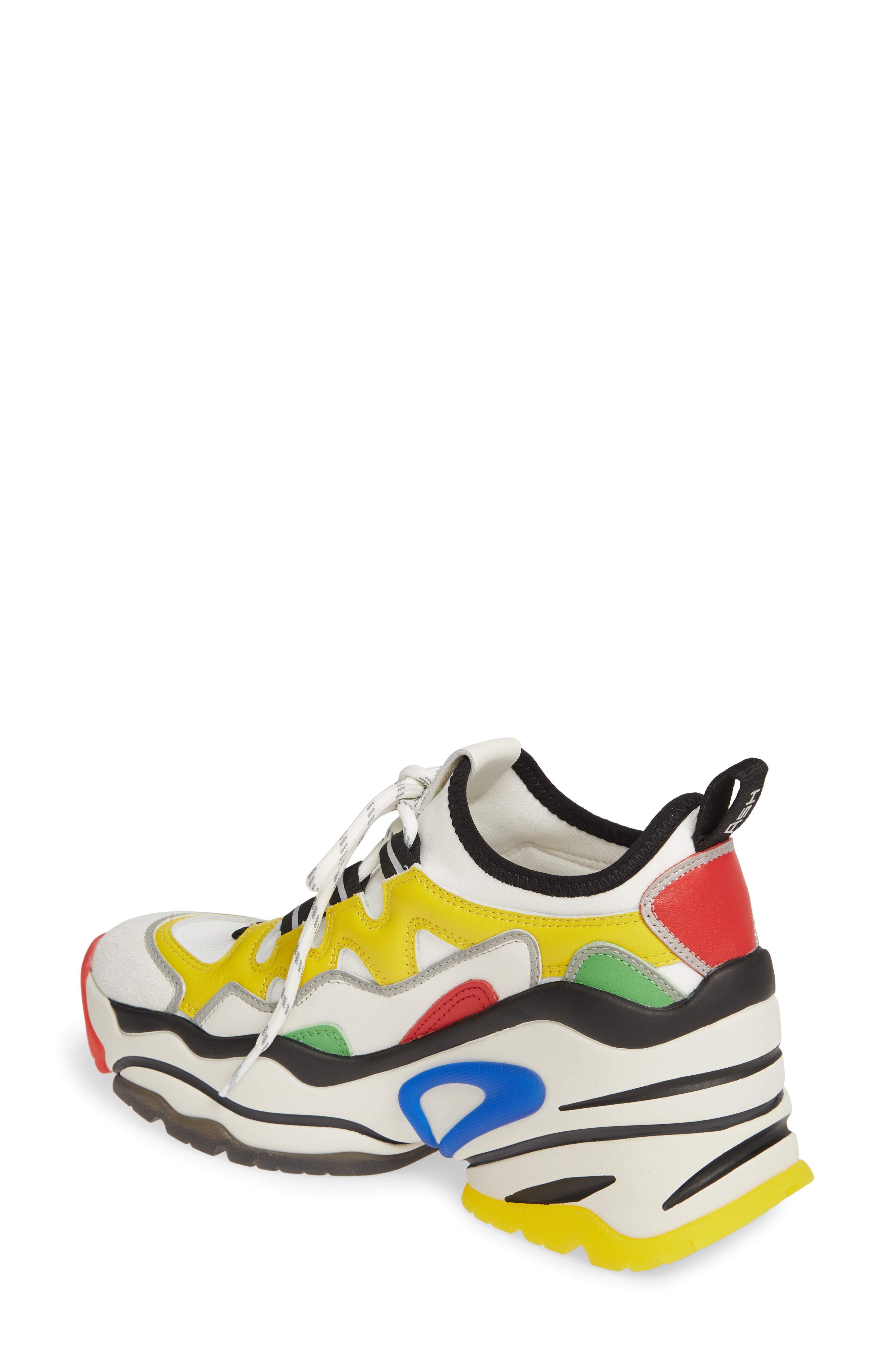 Bird Wedge Sneaker, Alternate, color, WHITE MULTI