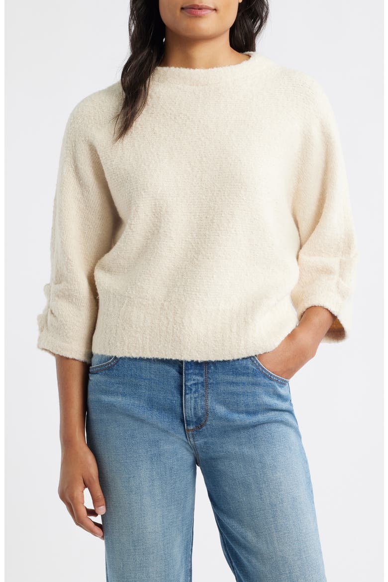Bouclé Sweater, Main, color, HEATHER CREAM