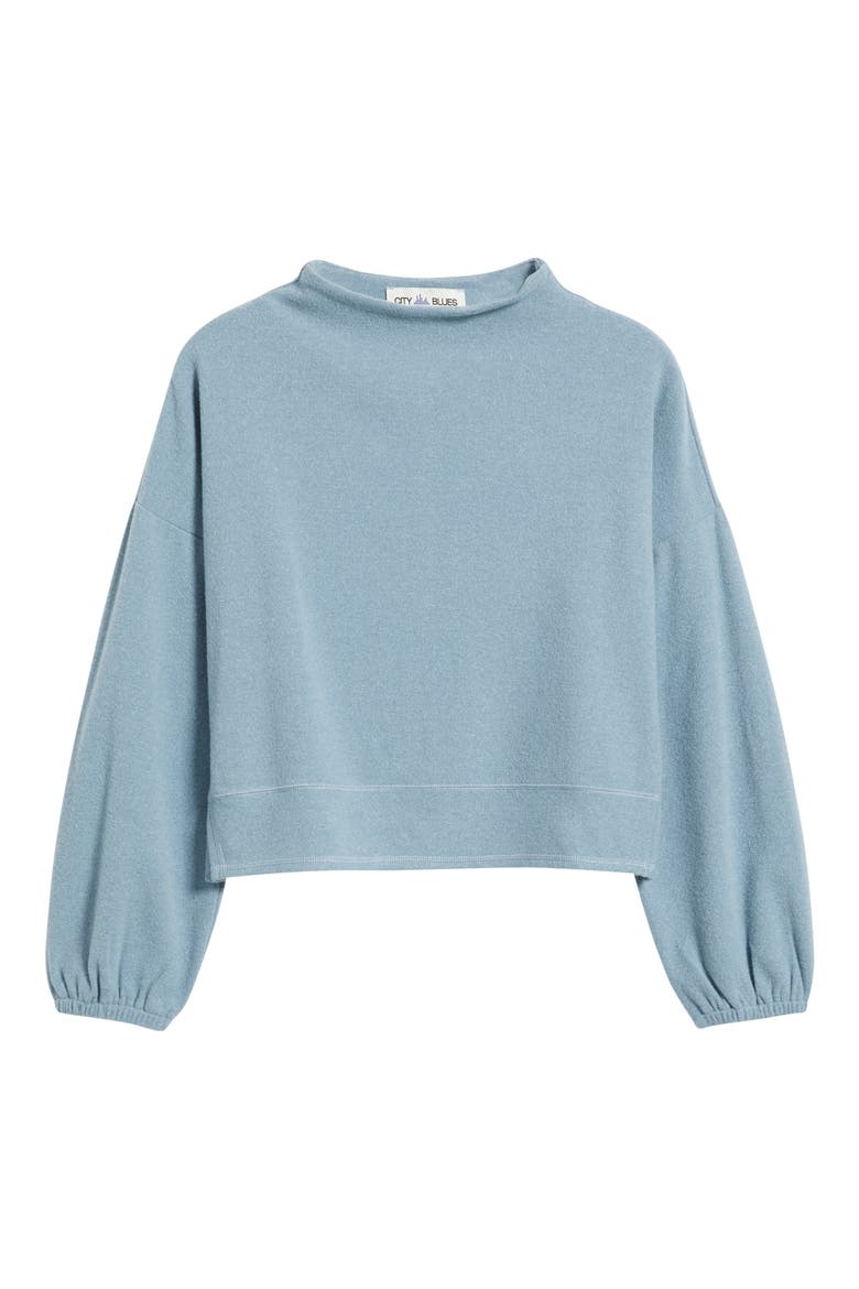 Funnel Neck Sweatshirt, Alternate, color, SKY