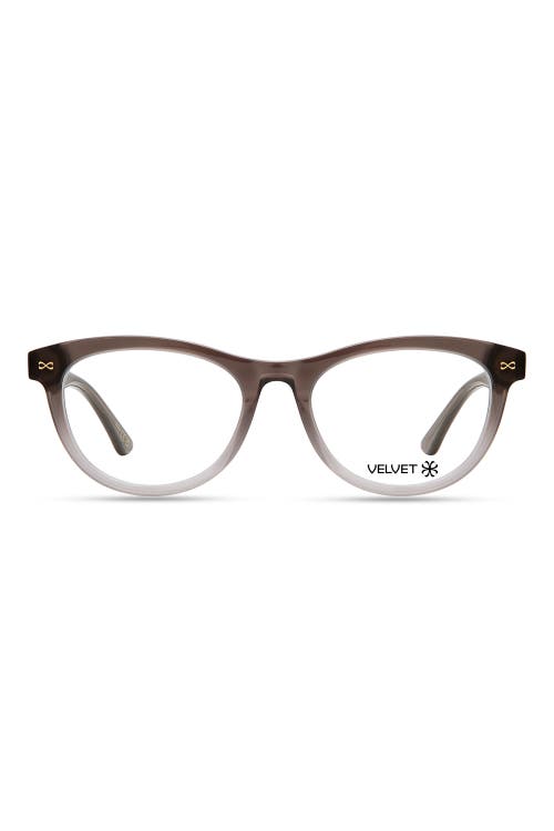 Velvet Eyewear Carol 55mm Oval Optical Glasses In Grey Fade