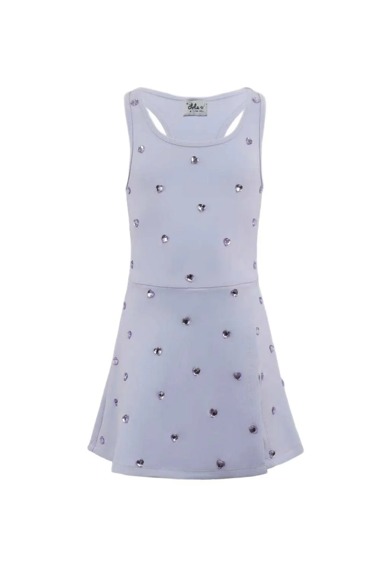 Heart Scuba Tennis Dress, Main, color, Purple