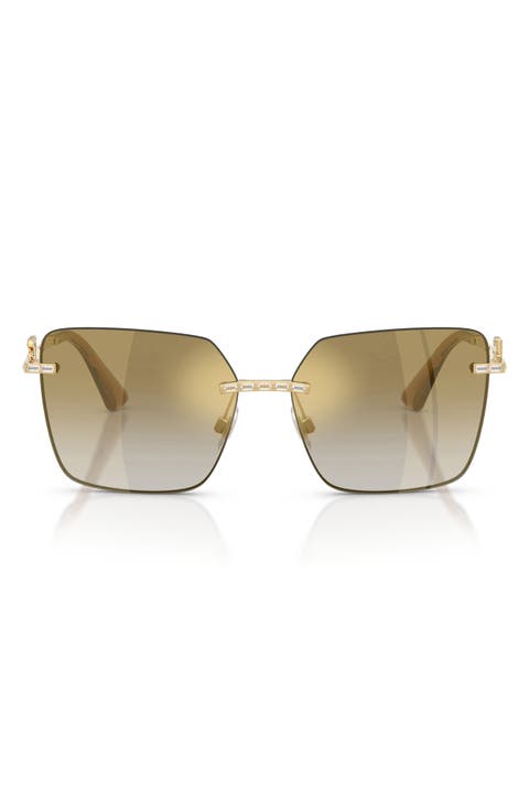 59mm Rimless Square Sunglasses