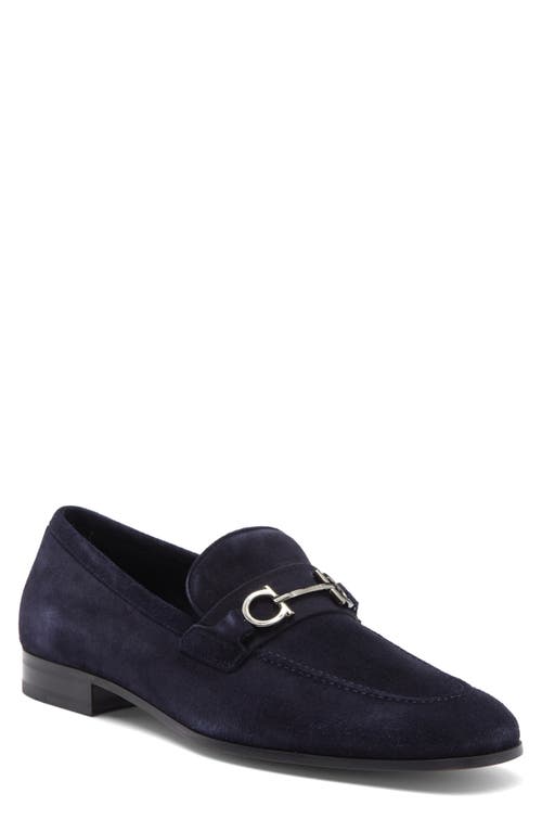 Ferragamo Gancini Buckle Loafer In Black
