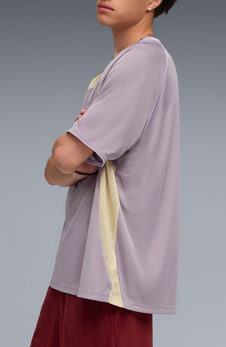 PUMA x Fenty Mesh Inset Raglan Sleeve T-Shirt, Alternate, color, Pale Plum
