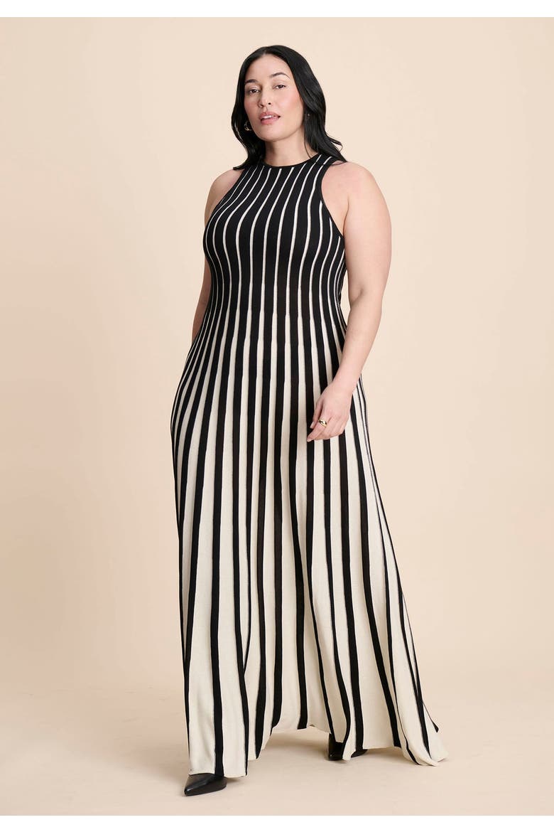 Two Tone Sweater Dress, Alternate, color, BLACK AND CREAM