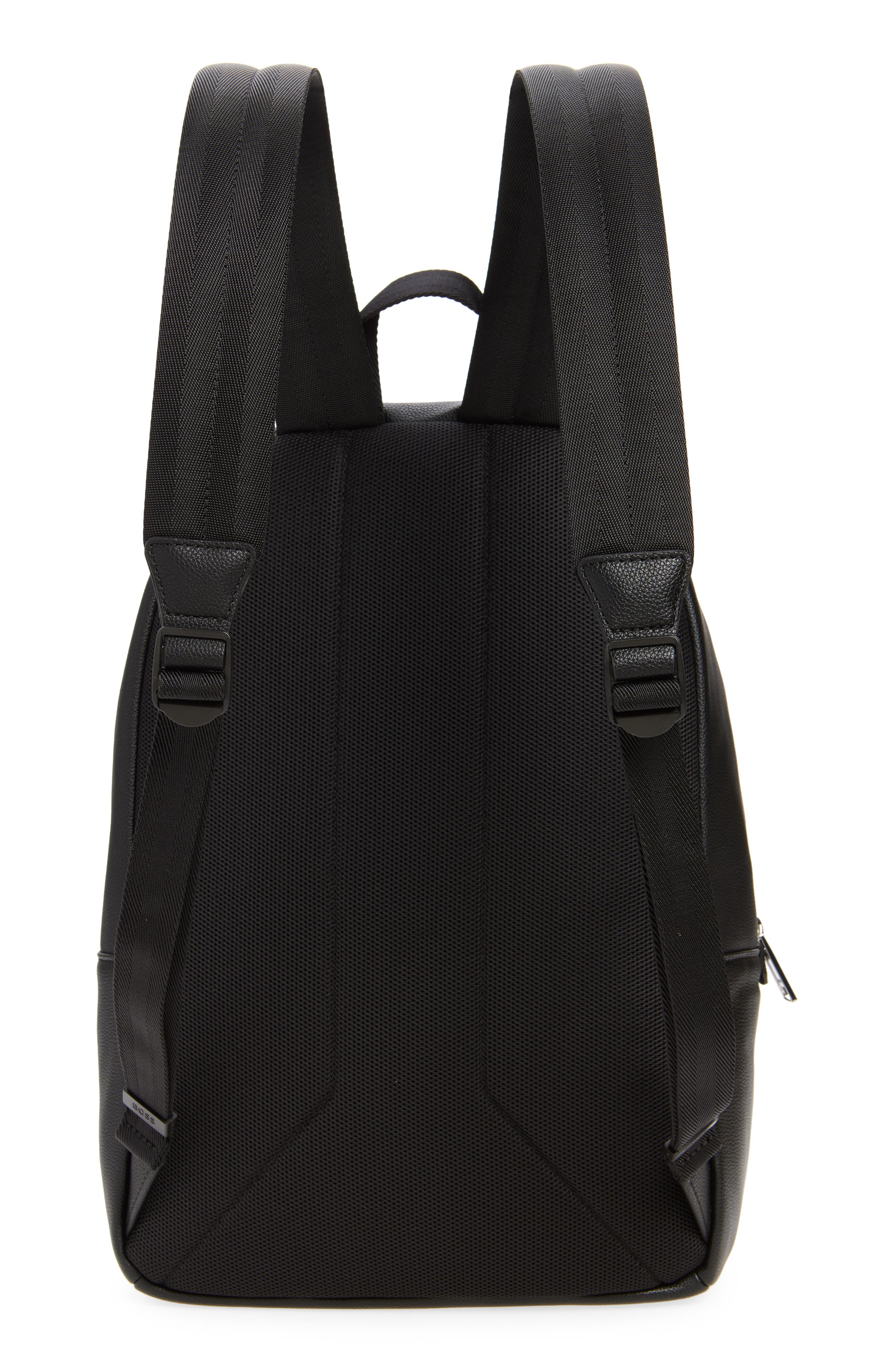 HUGO Ray Faux Leather Backpack, Alternate, color, 