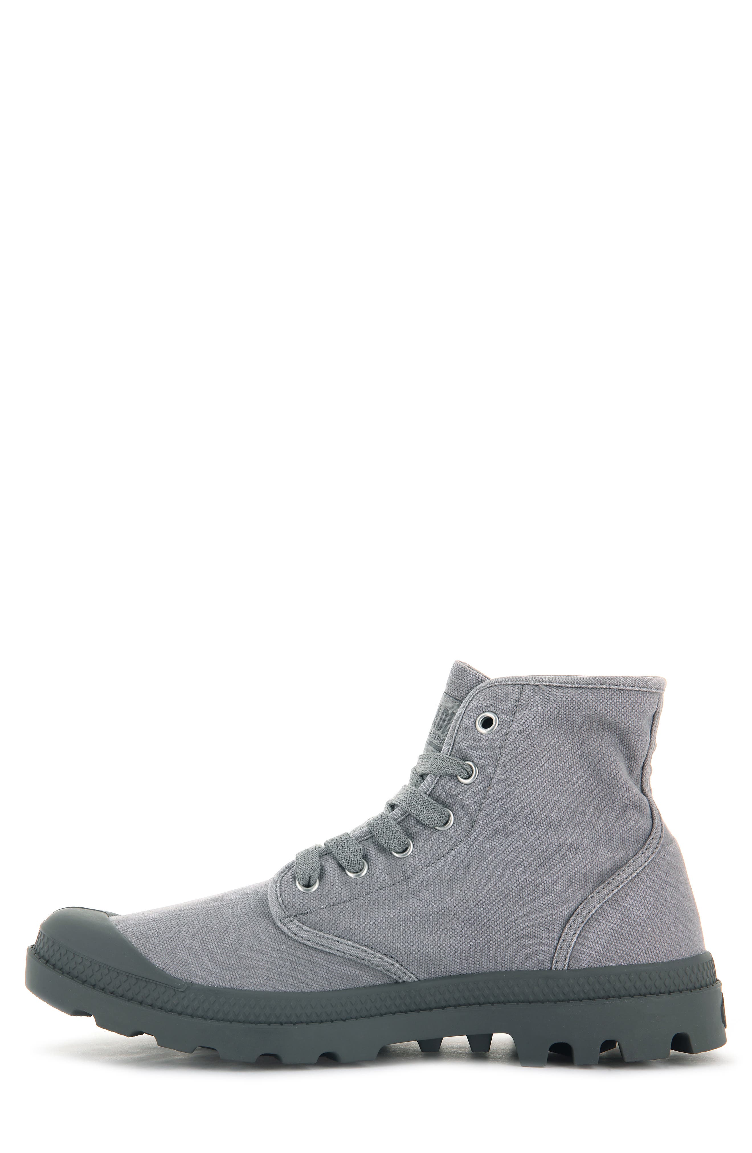 Palladium Pampa Hi Canvas Boot, Alternate, color, Gray Flannel