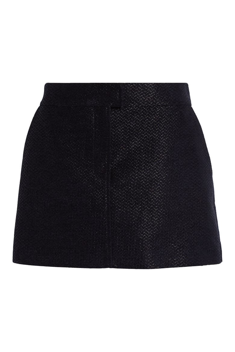 Metallic Bouclé Miniskirt, Alternate, color, COMBO BLACK/ BLUE