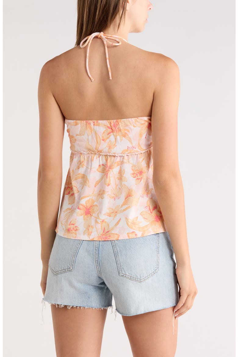 Babydoll Halter Top, Alternate, color, PINK CORAL B ESTER SOLIEL