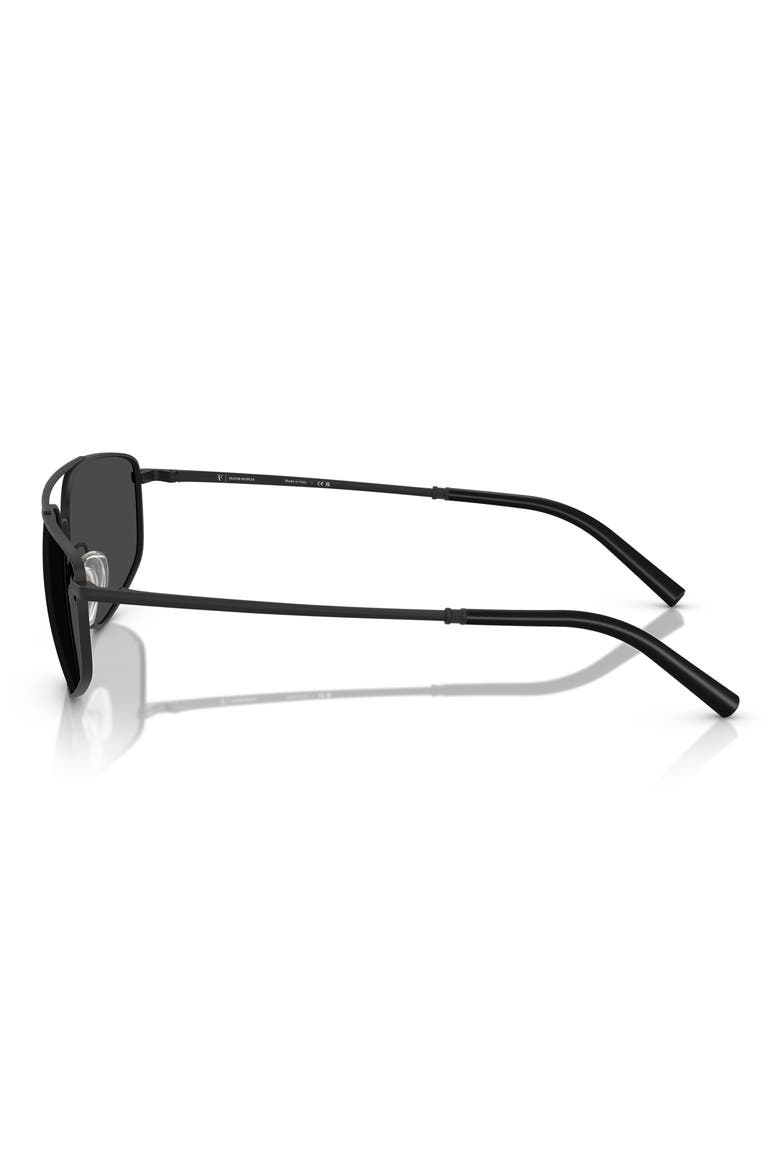 59mm Pilot Sunglasses, Alternate, color, MATTE BLACK/ DARK SLATE