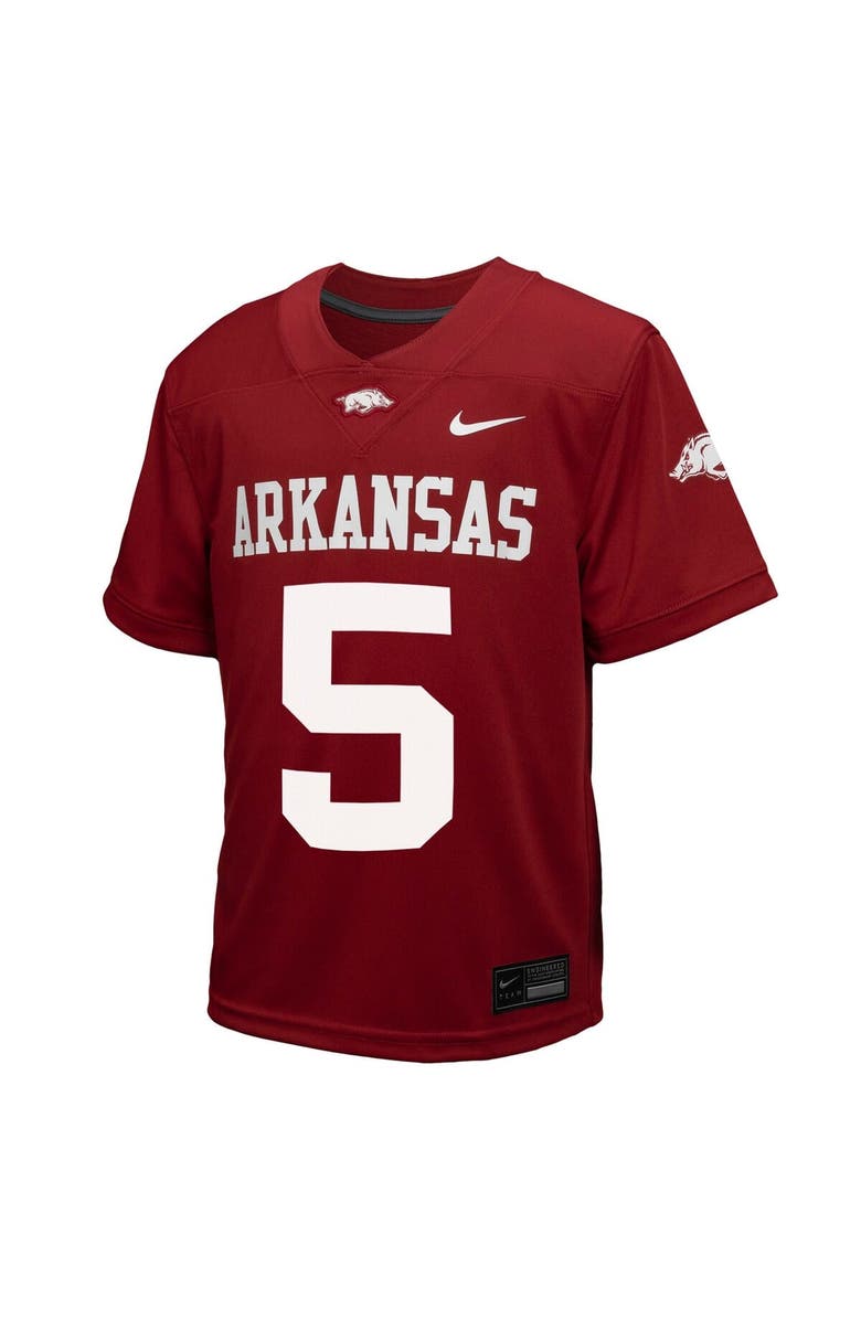 Nike Preschool Nike #5 Cardinal Arkansas Razorbacks Untouchable Replica Game Jersey, Alternate, color, Cardinal