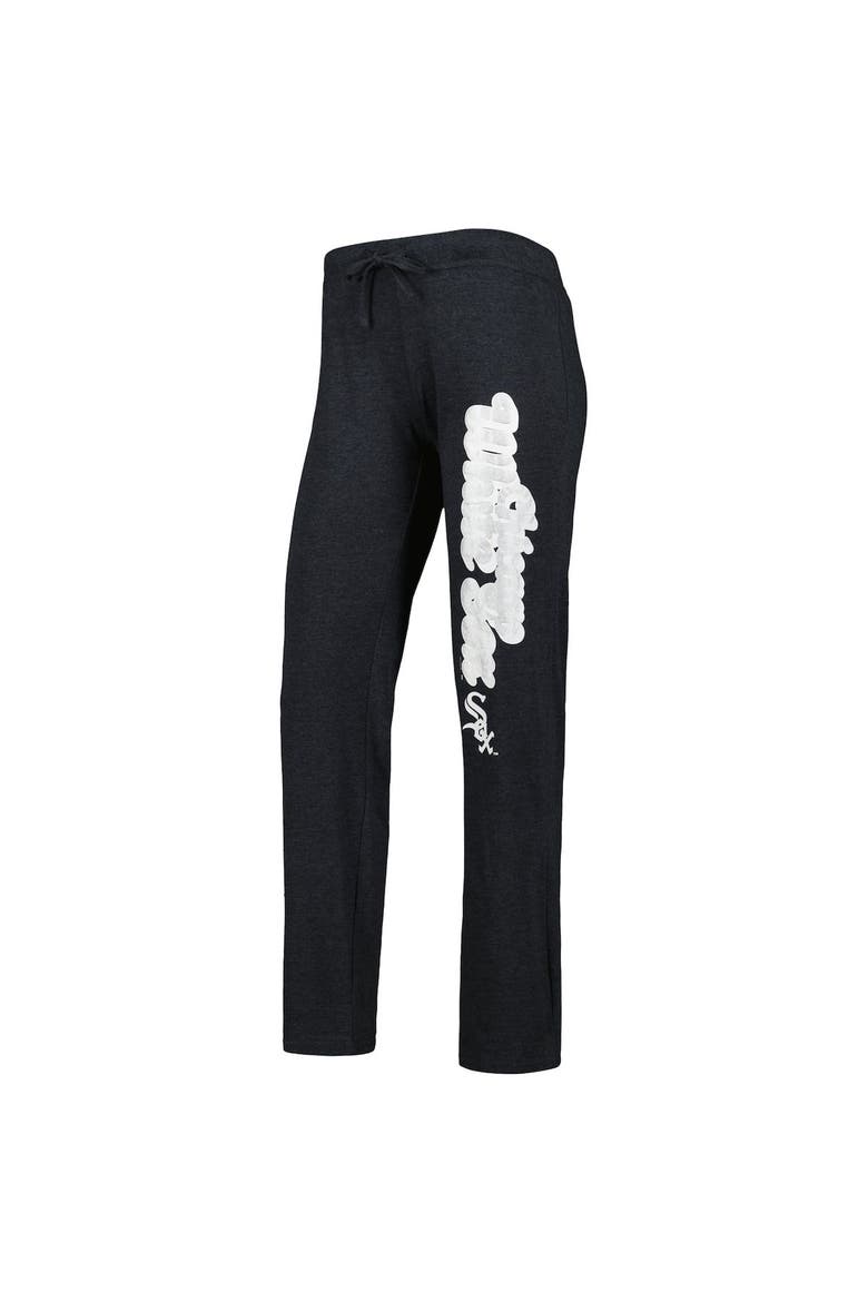 Women's Concepts Sport Heather Black/Heather Gray Chicago White Sox Wordmark Meter Muscle Tank Top & Pants Sleep Set, Alternate, color, Black