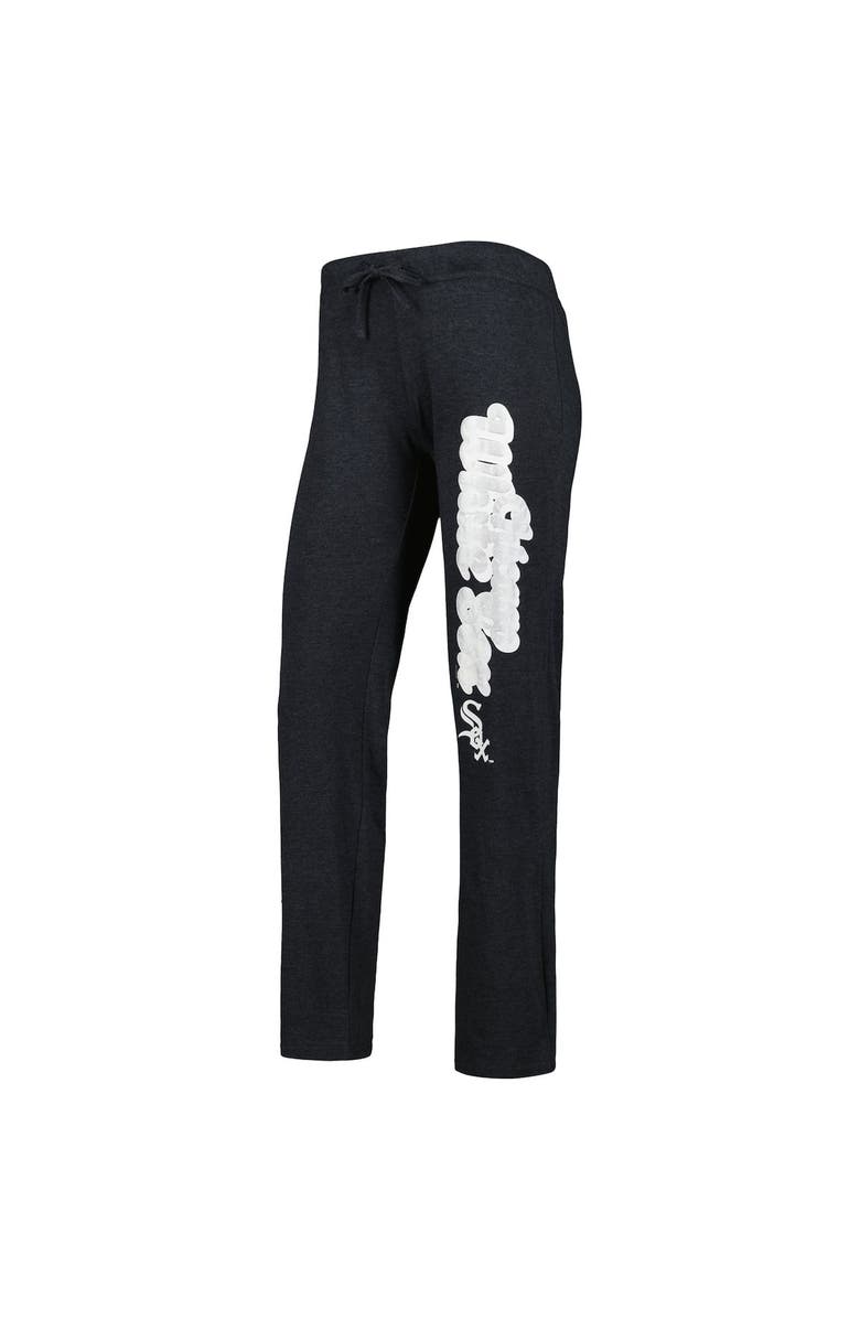 CONCEPTS SPORT Women's Concepts Sport Heather Black/Heather Gray Chicago White Sox Wordmark Meter Muscle Tank Top & Pants Sleep Set, Alternate, color, Black