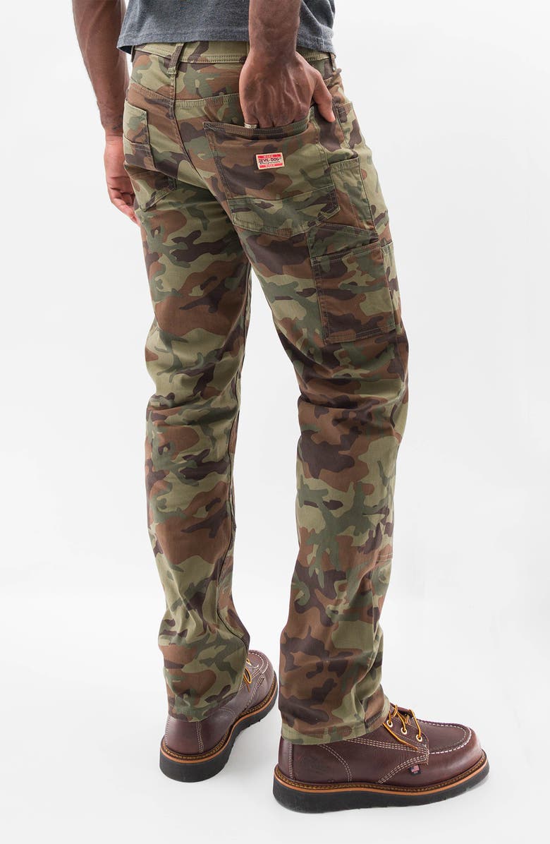 Devil-Dog Dungarees Camo Stretch Cotton Carpenter Pants, Alternate, color,